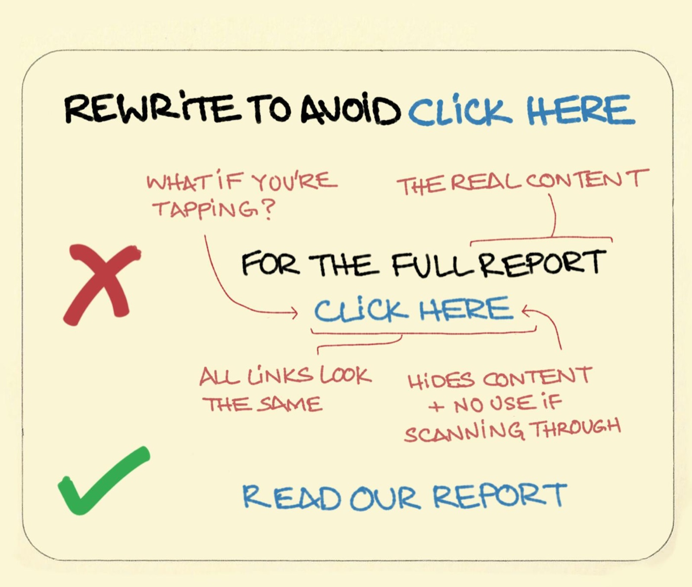 Rewrite to avoid click here