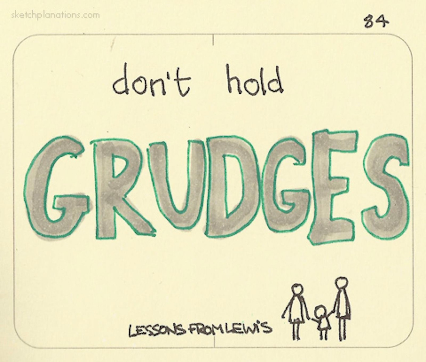 Don’t hold grudges