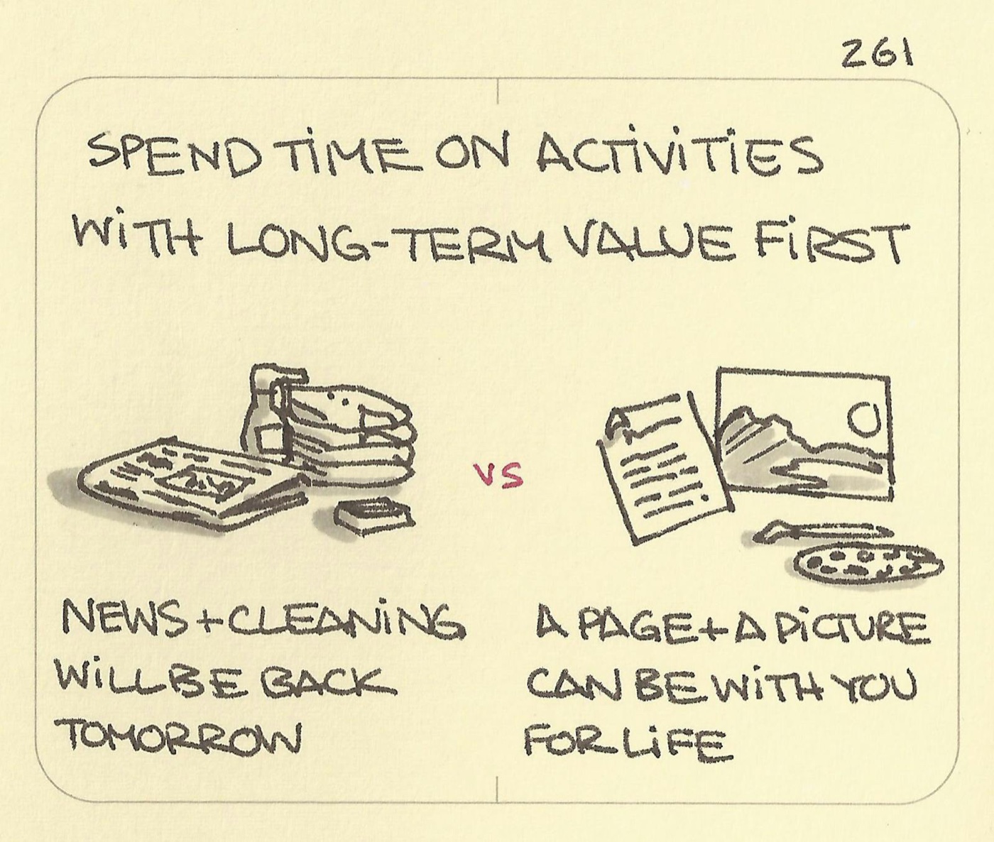 Spend time on activities with long-term value first