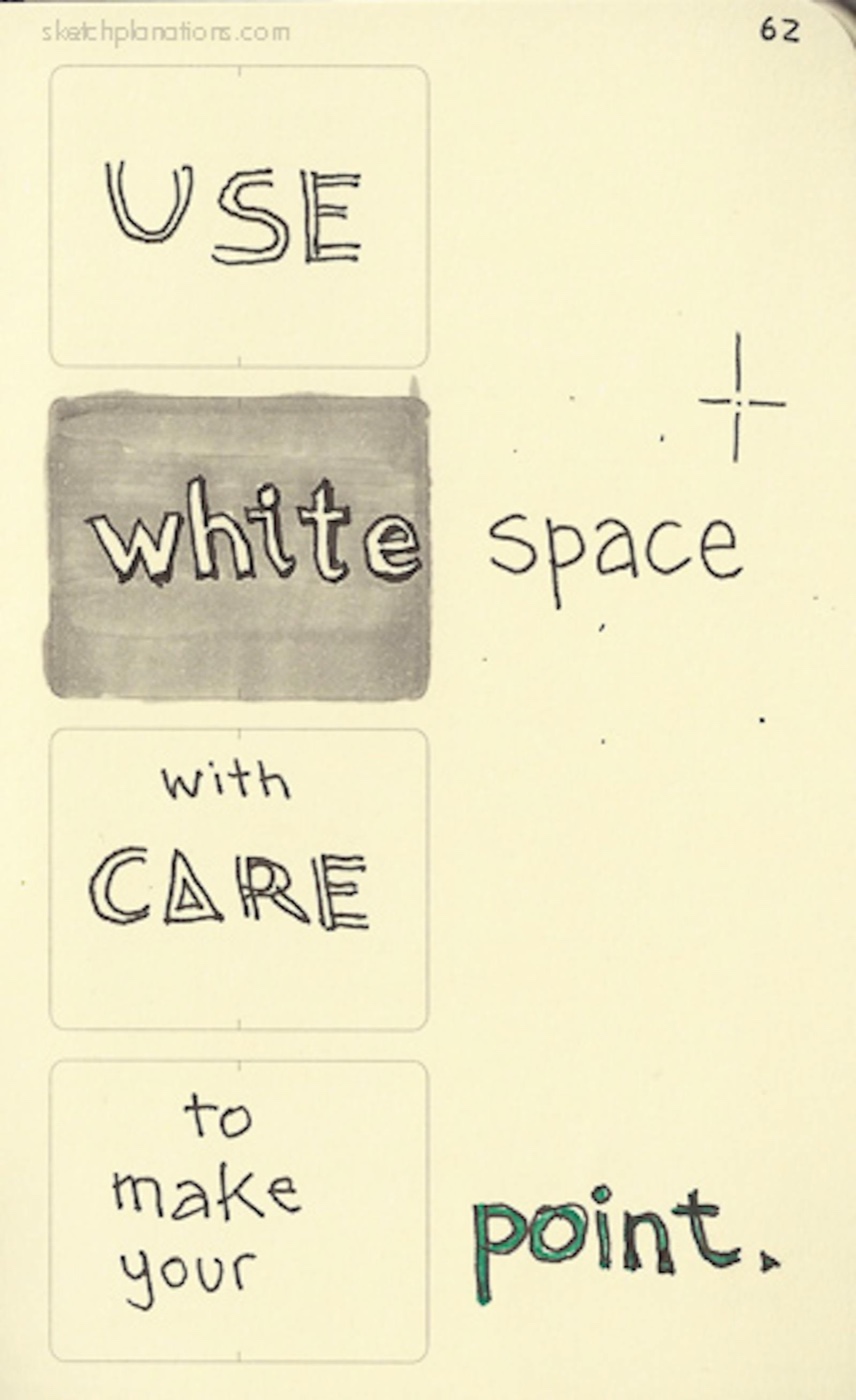 Use white space with care to make your point